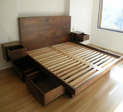 bed frame woodworking plans project