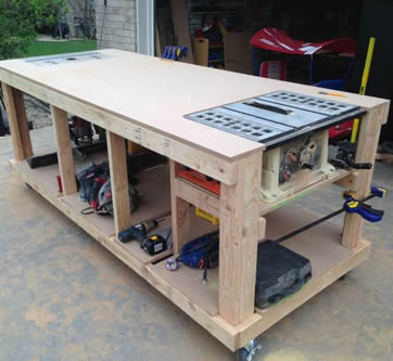 workshop table woodworking plan